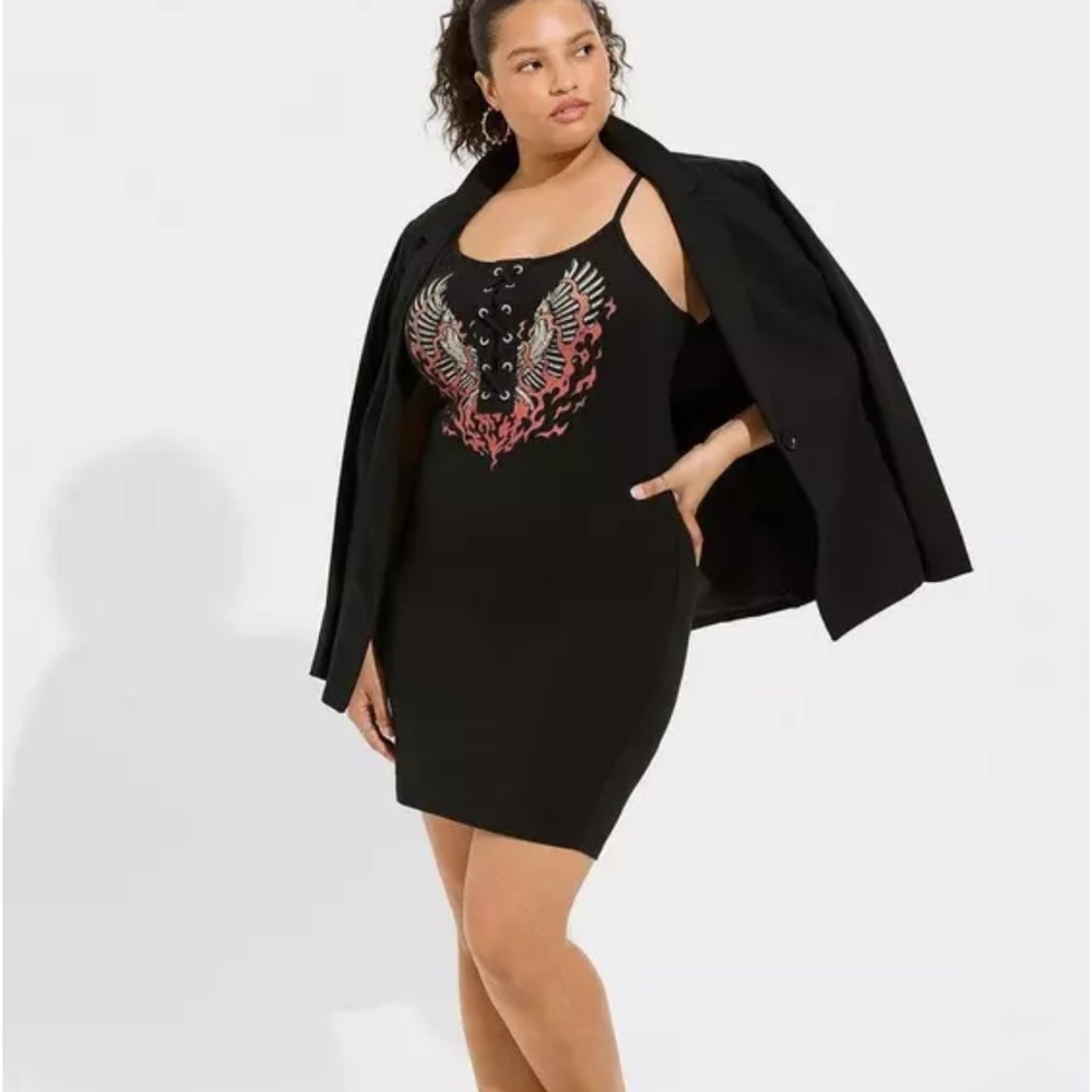 Torrid Mini Foxy Lace Up Cami Dress size 00